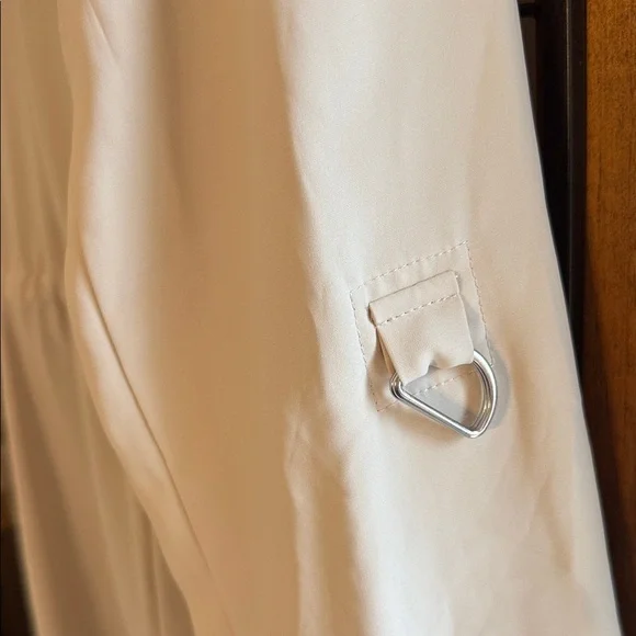 Apt 9 Cream Open Front Cardigan/Jacket with drawstring ties NWT Size M - Picture 5 of 6